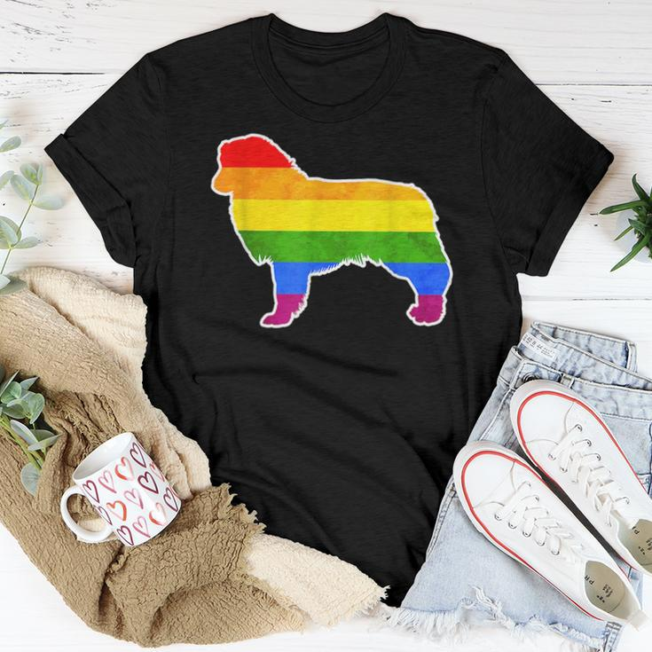 Lgbtq Australian Shepherd Dog Rainbow Gay Lesbian Pride Women T-shirt Unique Gifts