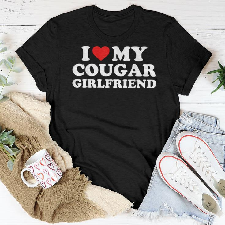 I Love My Cougar Girlfriend I Heart My Cougar Girlfriend Gf Women T-shirt Funny Gifts
