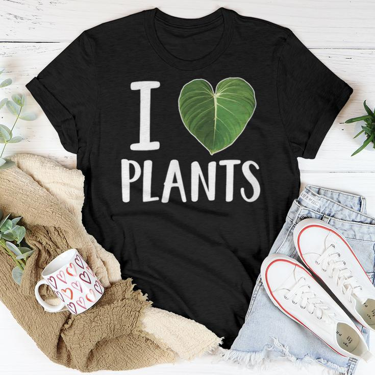 I Love Plants I Heart Plants Leaf Women T-shirt Unique Gifts