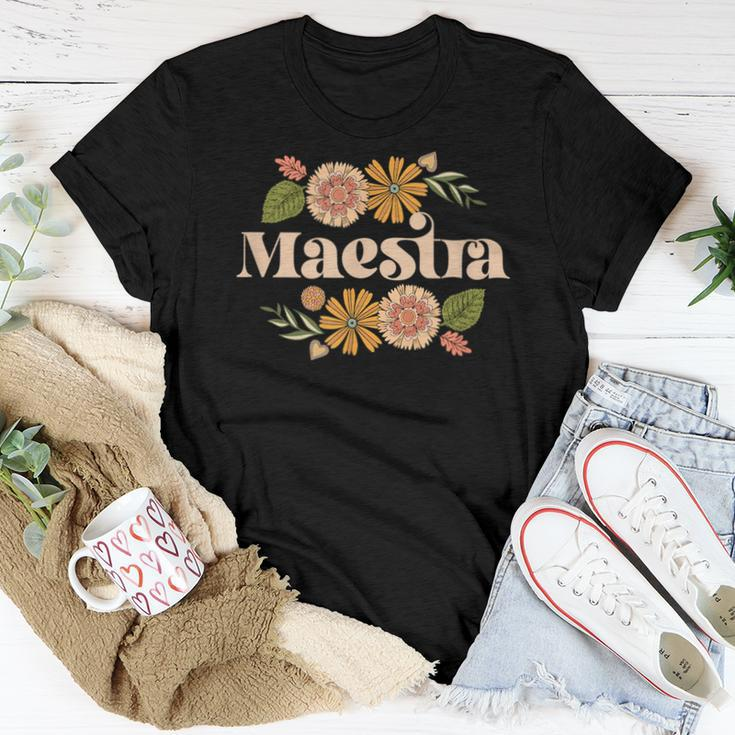 Maestra Proud Hispanic Spanish Teacher Bilingual Teacher Women T-shirt Unique Gifts