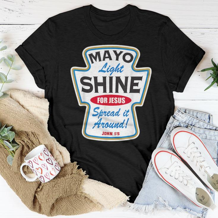 Mayo Light Shine Christian Women T-shirt Funny Gifts