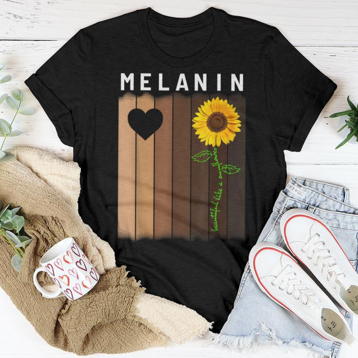 Melanin Shades Black Pride Men Women Sunflower Lovers Women T-shirt Unique Gifts