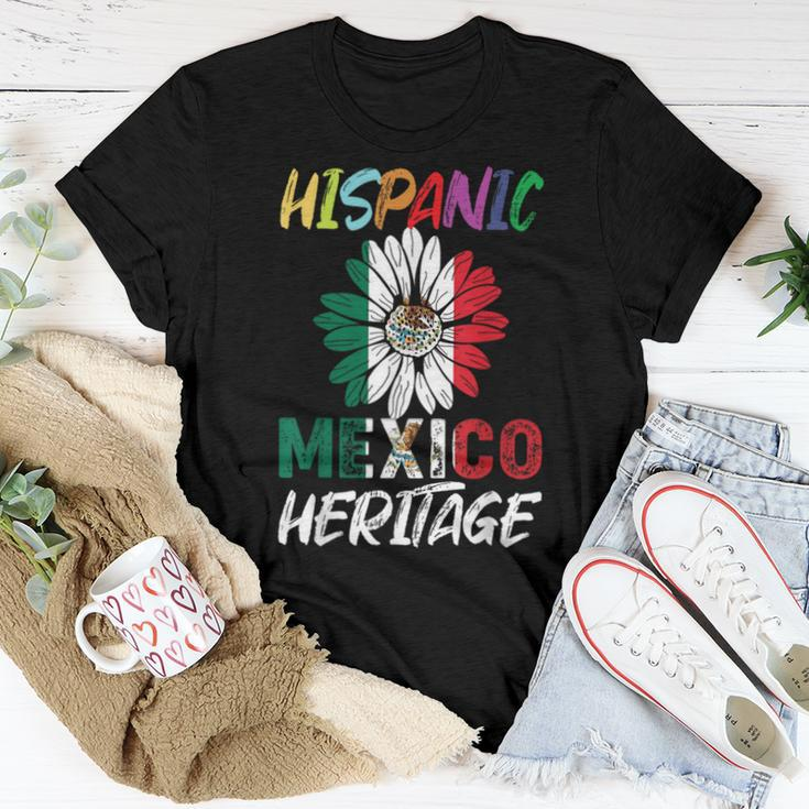 Mexico Flag Sunflower Hispanic Heritage Month Mexican Pride Women T-shirt Unique Gifts