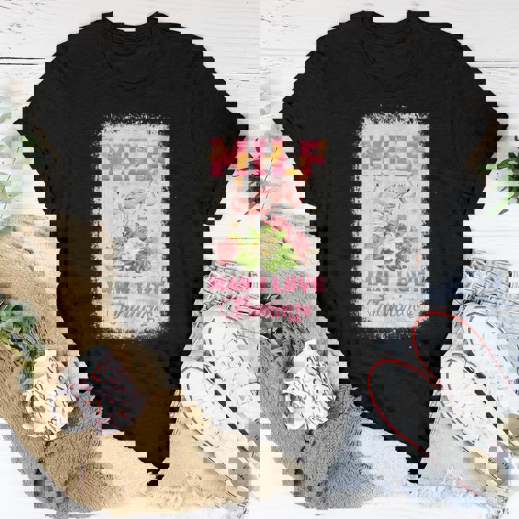 MILF Man I Love Flamingo Pink Flamingos On Flower Lover Flamingo Women T-shirt Unique Gifts MILF Man I Love Flamingo Pink Flamingos On Flower Lover Flamingo Women T-shirt Unique Gifts