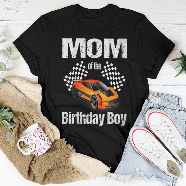 Mom Of The Birthdayboy Party Racing Race Car For Mom Women T-shirt Unique Gifts
