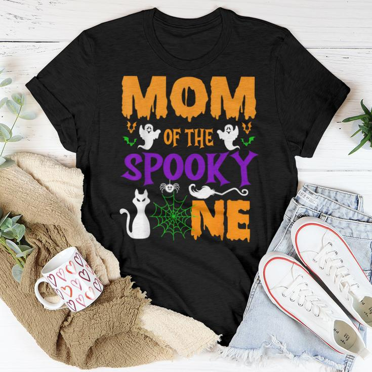 Mom Halloween 1St Birthday Mom Of The Spooky One Boy Women T-shirt Funny Gifts