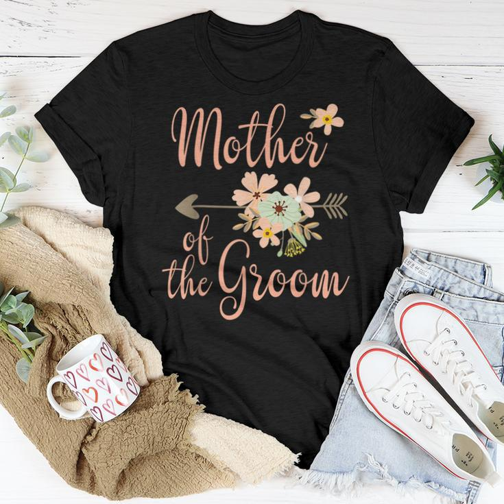 Mother Of The Groom Wedding Party Pretty Floral Women T-shirt Unique Gifts