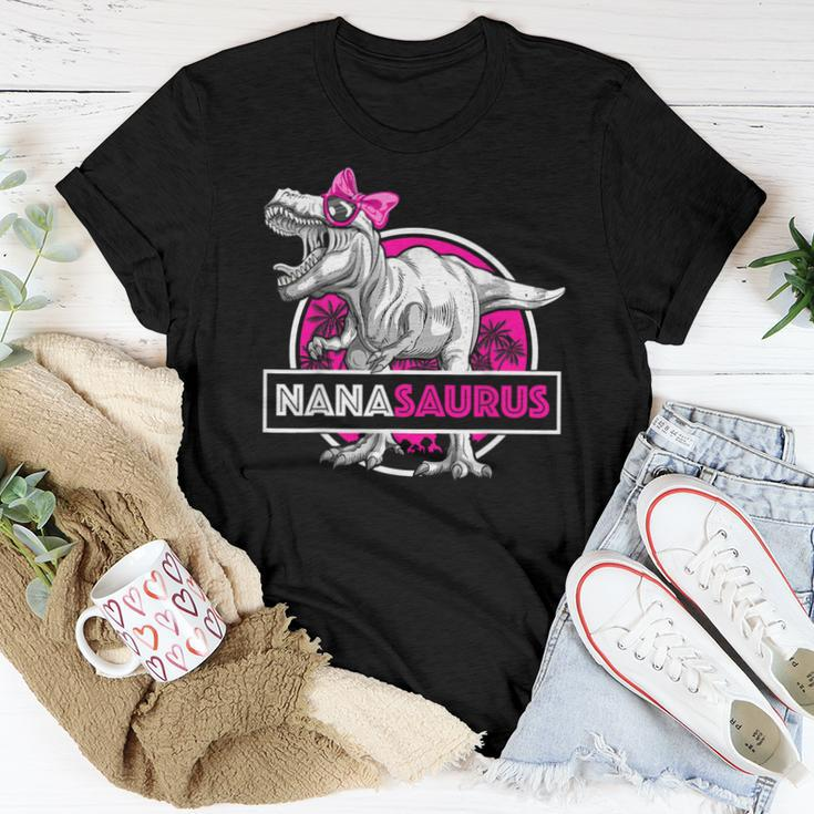 Nanasaurus T-Rex Matching Grandma Saurus Dinosaur Women T-shirt Unique Gifts