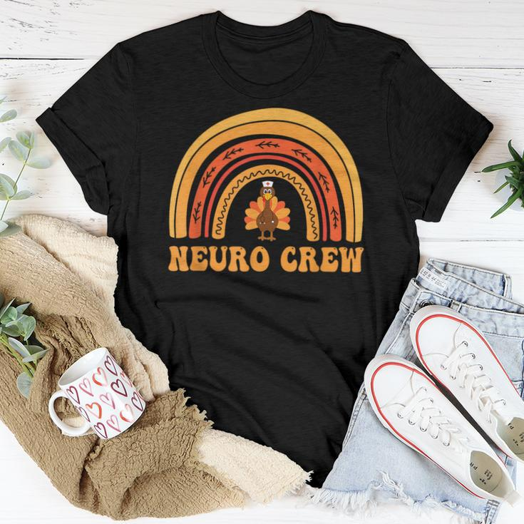 Neuro Crew Rainbow Turkey Nurse Thanksgiving Nursing Women T-shirt Funny Gifts