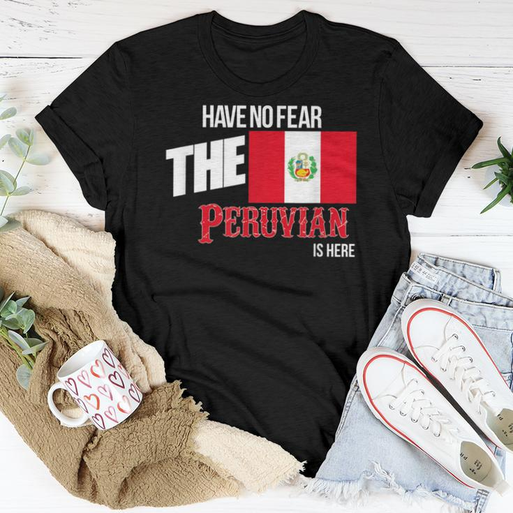 Have No Fear The Peruvian Is Here Proud Peru Wife Women T-shirt Unique Gifts