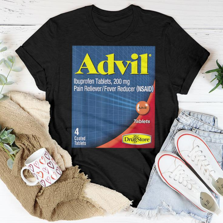Nurse Pharmacy Halloween Costume Advil Ibuprofen Tablets Women T-shirt Funny Gifts
