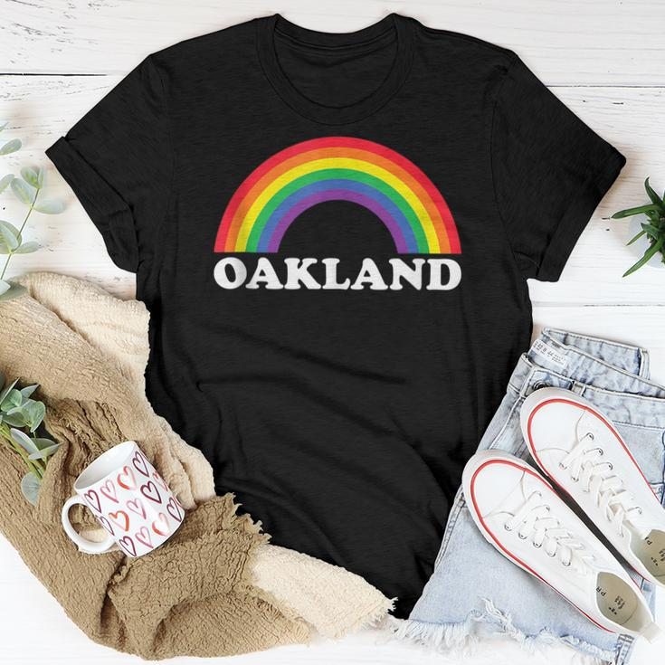 Oakland Rainbow Lgbtq Gay Pride Lesbians Queer Women T-shirt Unique Gifts
