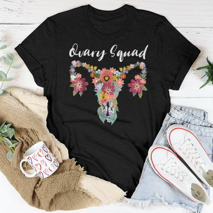 Ovary Squad Floral Ovary Uterus Womens Rights Feminist Women T-shirt Unique Gifts