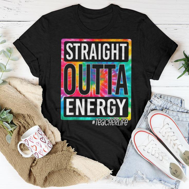 Paraprofessional Straight Outta Energy Teacher End Of Year Women T-shirt Unique Gifts