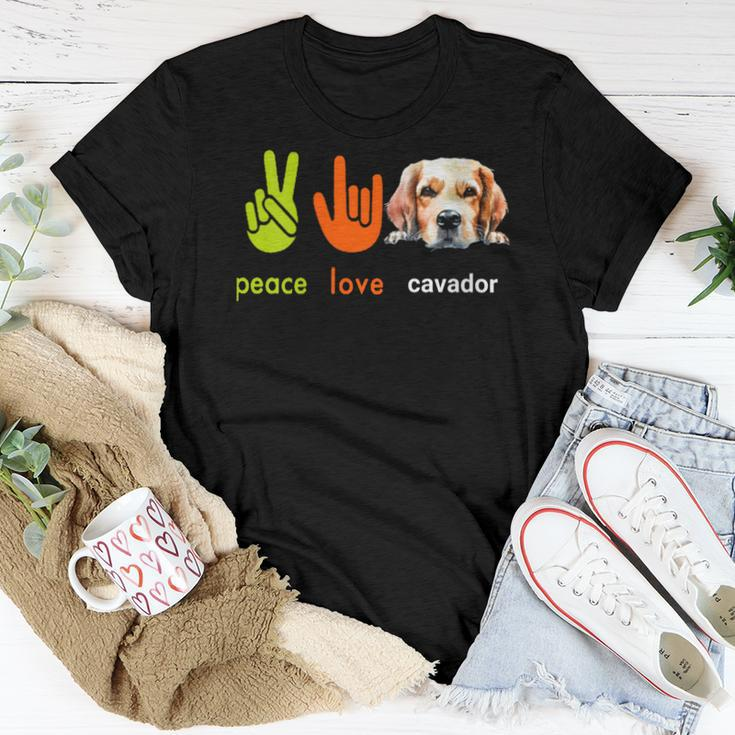 Peace Love Cavador Dog My Dogs Are My Cardio Women T-shirt Unique Gifts