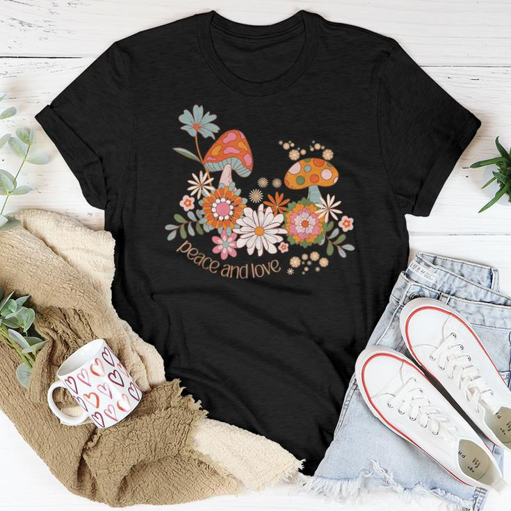 Peace Sign Love 60S 70S Flower Hippie Costume Women T-shirt Unique Gifts