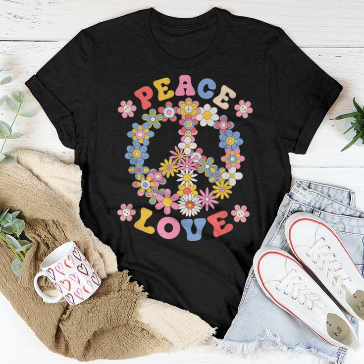 Peace Sign Love 60S 70S Hippie Costume Flowers Girls Women T-shirt Funny Gifts
