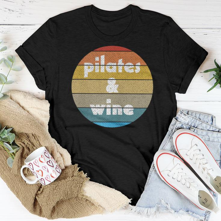 Pilates And Wine For Pilates Enthusiasts Women T-shirt Unique Gifts