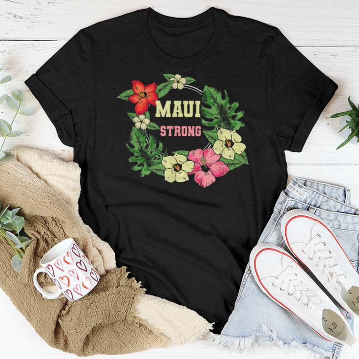 Pray For Maui Hawaii Strong Lahaina Hawaiian Floral Women T-shirt Funny Gifts