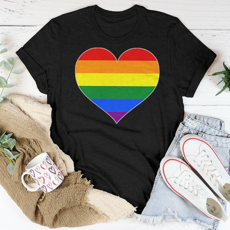 Pride Heart Novelty Pride Rainbow Heart Women T-shirt Unique Gifts