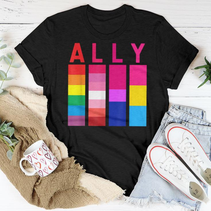Proud Ally Pride Rainbow Lgbt Ally Women T-shirt Funny Gifts