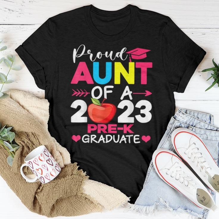 Proud Aunt Of 2023 Pre K Graduate Graduation Women T-shirt Unique Gifts