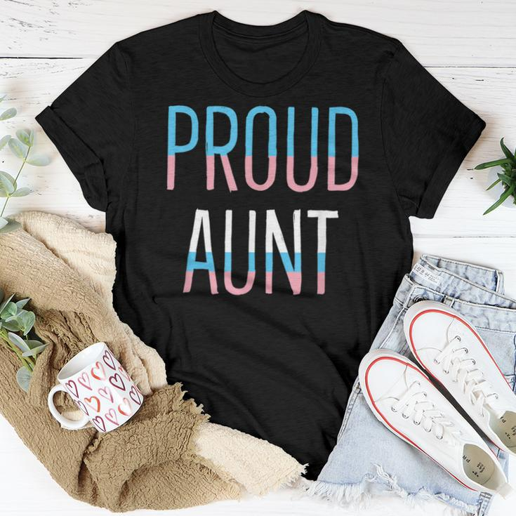 Proud Aunt Lgbtq Transgender Trans Pride Flag Women T-shirt Unique Gifts