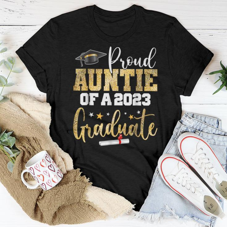 Proud Auntie Of A 2023 Graduate Class Senior Graduation Women T-shirt Funny Gifts