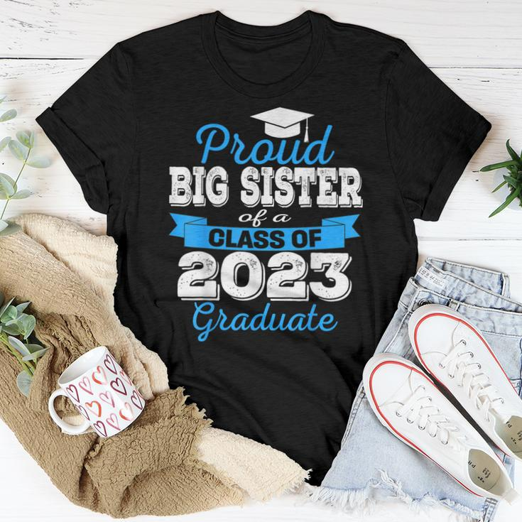 Proud Big Sister Of 2023 Graduate Awesome Family College Women T-shirt Unique Gifts