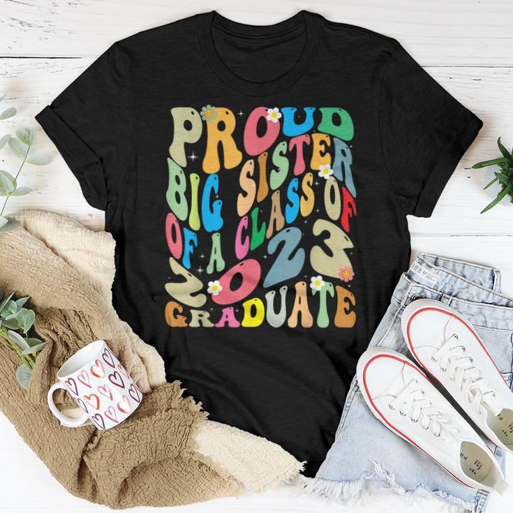 Proud Big Sister Of A Class Of 2023 Graduate Groovy Senior Women T-shirt Unique Gifts
