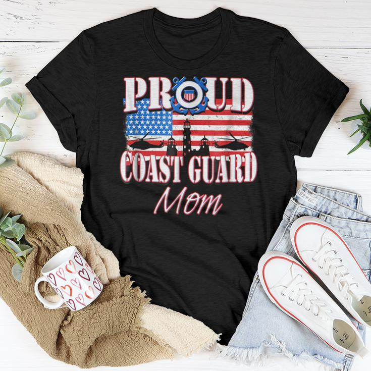 Proud Coast Guard Mom Usa Flag Women For Mom Women T-shirt Unique Gifts