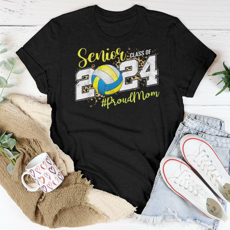 Proud Mom Of 2024 Senior Graduate Class Of 2024 Volleyball Women T-shirt Funny Gifts