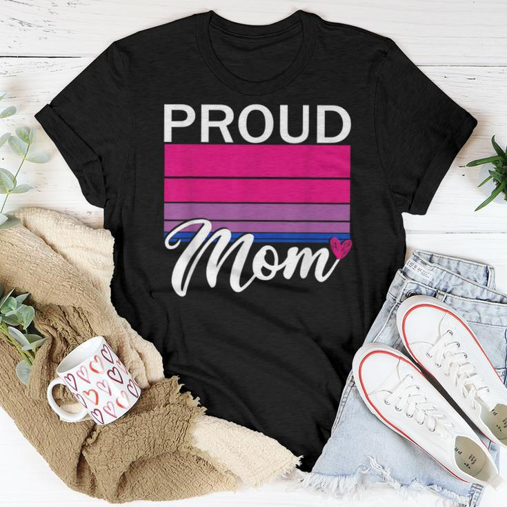 Proud Mom Bisexual Son Daughter Clothes Bisexuality Bi Pride Women T-shirt Crewneck Unique Gifts