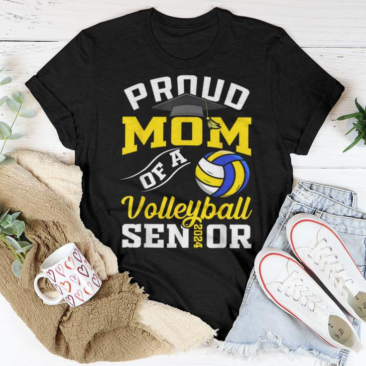 Proud Mom Of A Volleyball Senior 2024 Mom Graduation Women T-shirt Funny Gifts