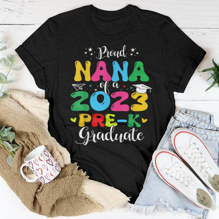Proud Nana Of A 2023 Prek Graduate Family Lover Women T-shirt Unique Gifts
