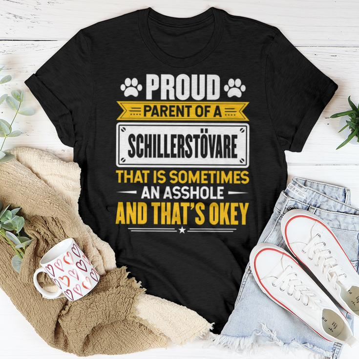 Proud Parent Of A Schillerstövare Dog Owner Mom & Dad Women T-shirt Unique Gifts
