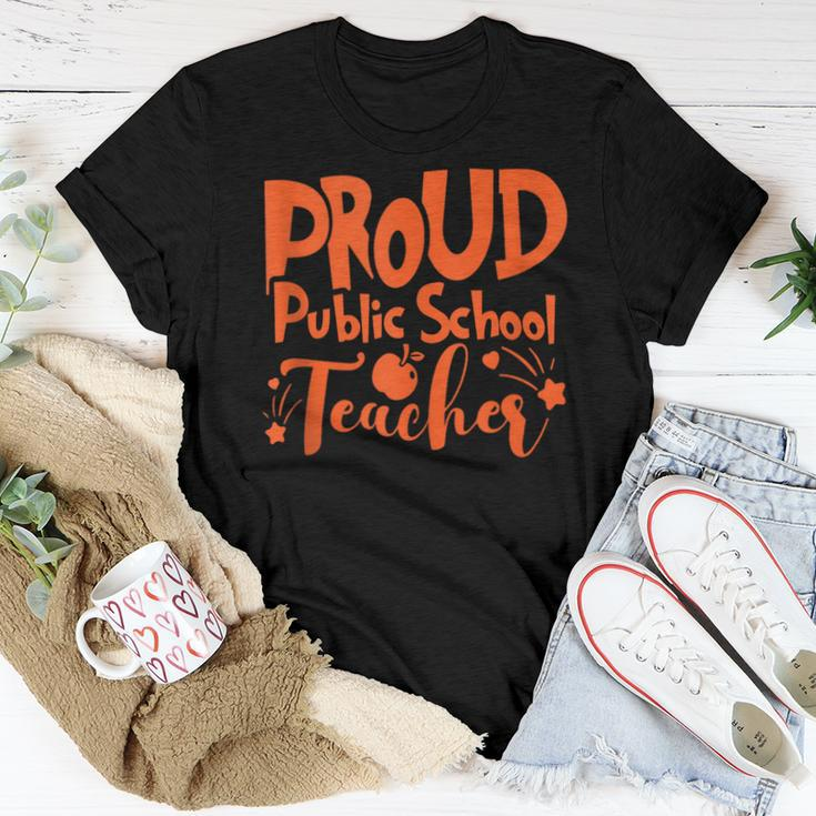 Proud Public School Teacher Education Women T-shirt Unique Gifts