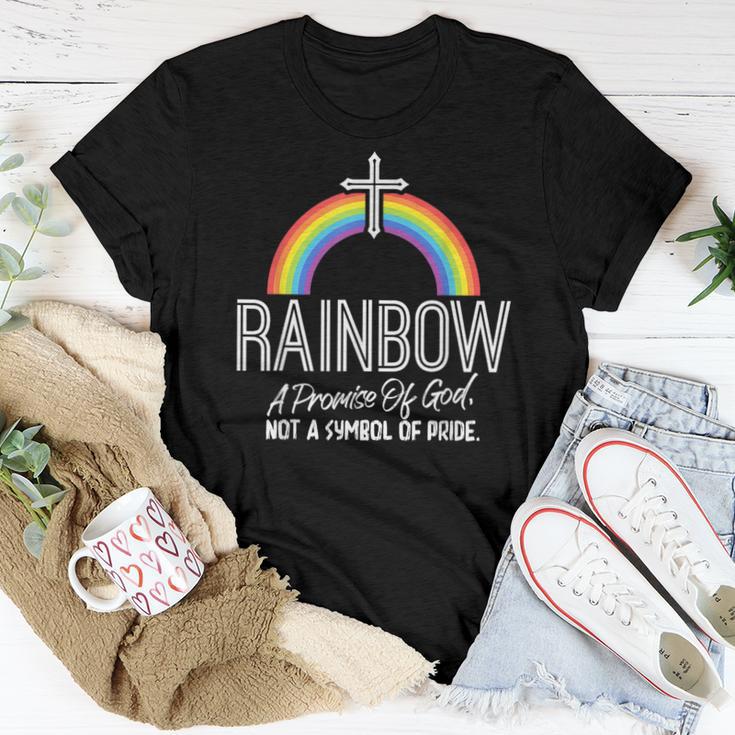 "Rainbow: A Promise Of God" Unisex T-Shirt - Not A Symbol Of Pride Gift For Women & Men - View #8