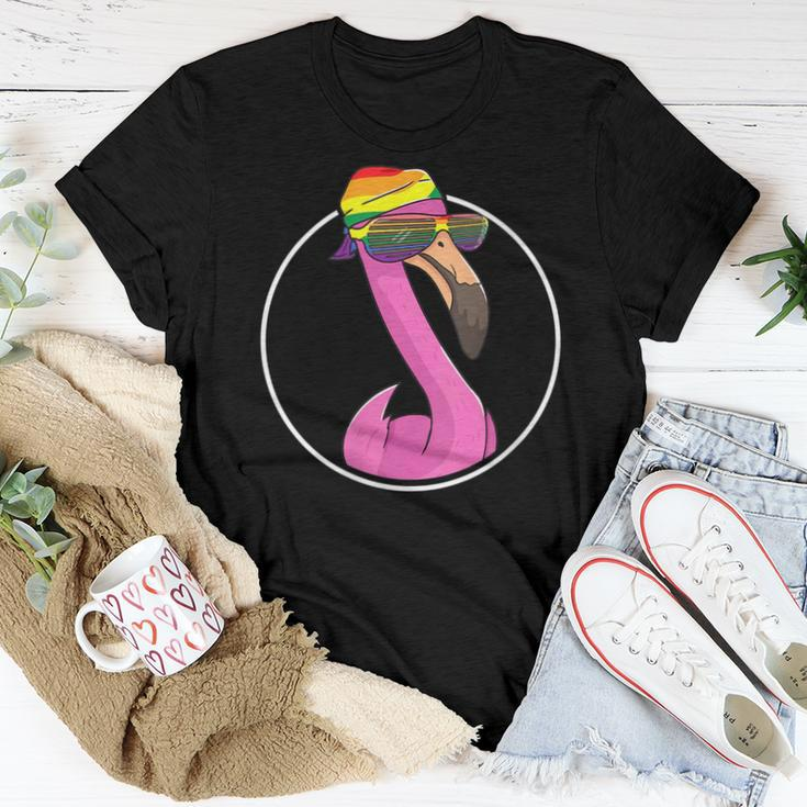 Rainbow Flag - Lgbt Pride Gay Flamingo Women T-shirt Crewneck Unique Gifts