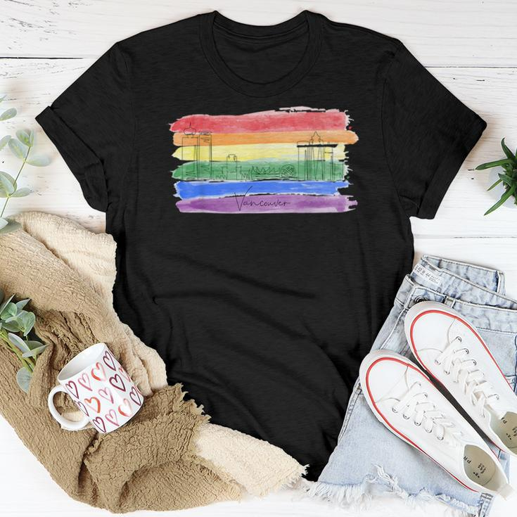 Rainbow Flag Lgbtqia Pride Month 2023 Vancouver Gay Pride Women T-shirt Unique Gifts