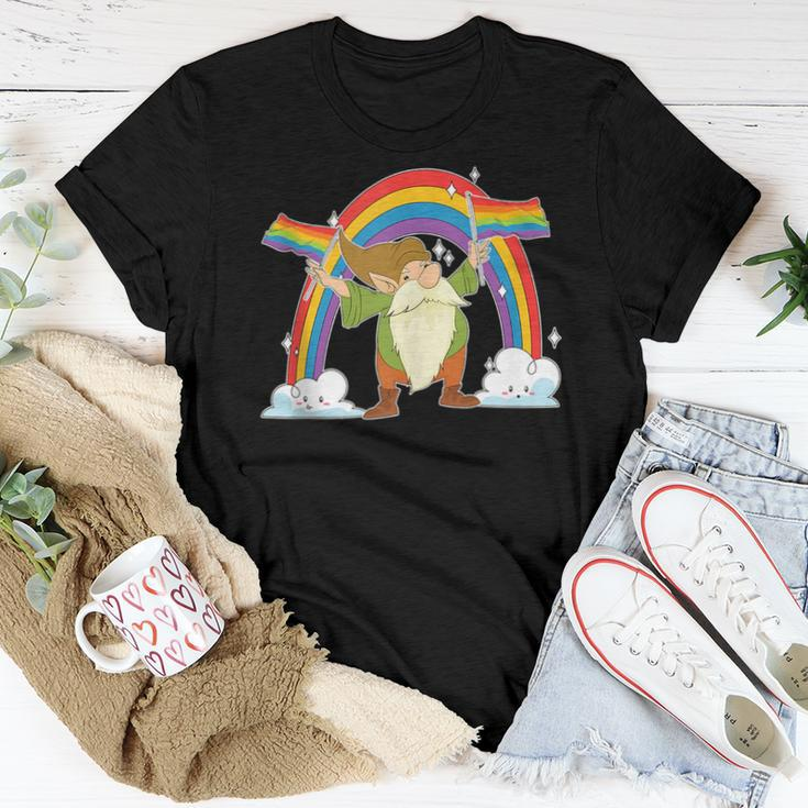 Rainbow Flag Nordic Gnome Lgbt Pride Month Garden Gnome Women T-shirt Unique Gifts