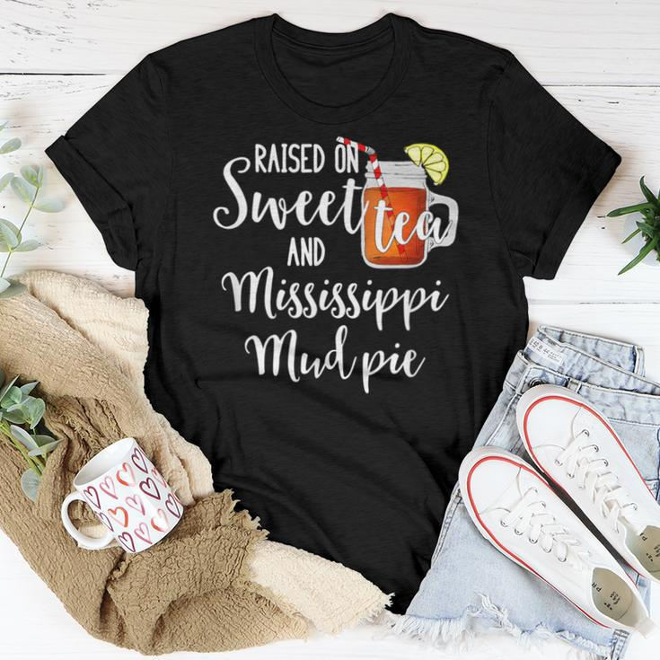 Raised On Sweet Tea And Mississippi Mud PieWomen T-shirt Unique Gifts
