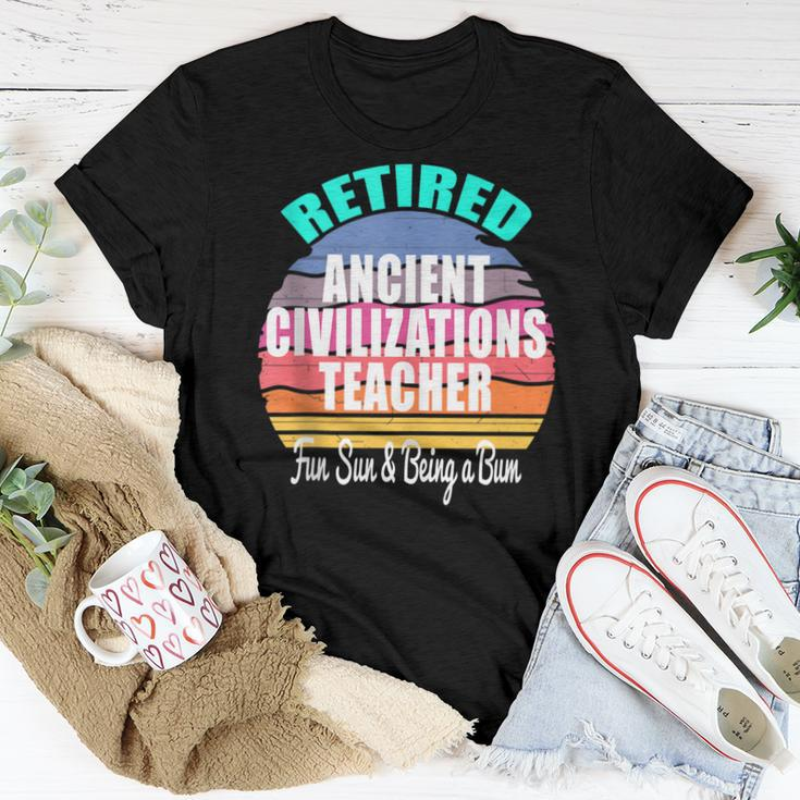 Retired Ancient Civilizations Teacher A Retirement Women T-shirt Unique Gifts