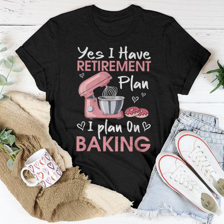 Retired Baker Baking Retirement Retiree Baking Saying Women T-shirt Unique Gifts