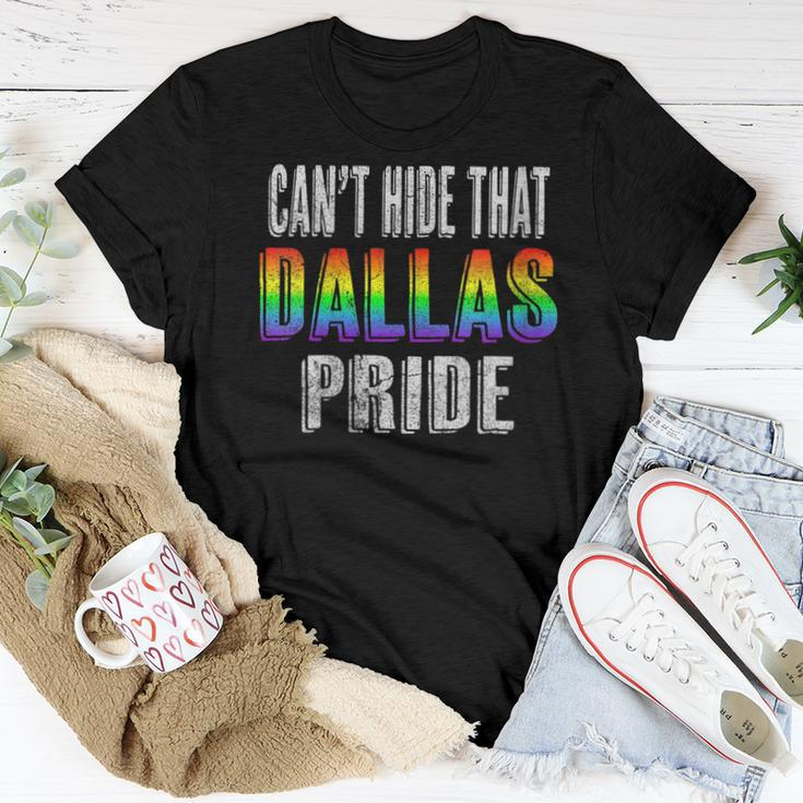 Retro 70S 80S Style Cant Hide That Dallas Gay Pride Women T-shirt Unique Gifts