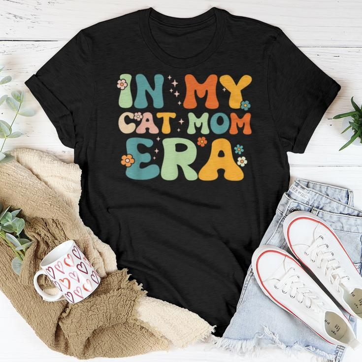 Retro Groovy In My Cat Mom Era For Kitten Lover Mama Women T-shirt Funny Gifts