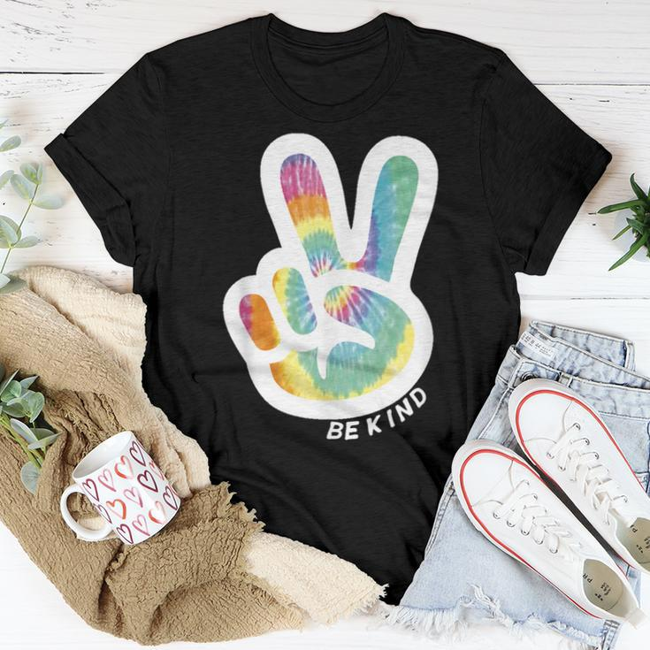 Retro Tie Dye Peace Sign Be Kind Peace Love Kindness Women T-shirt Unique Gifts