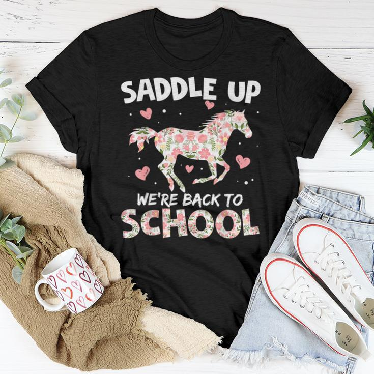 Saddle Up We're Back To School Horse Riding Student Teacher Women T-shirt Unique Gifts
