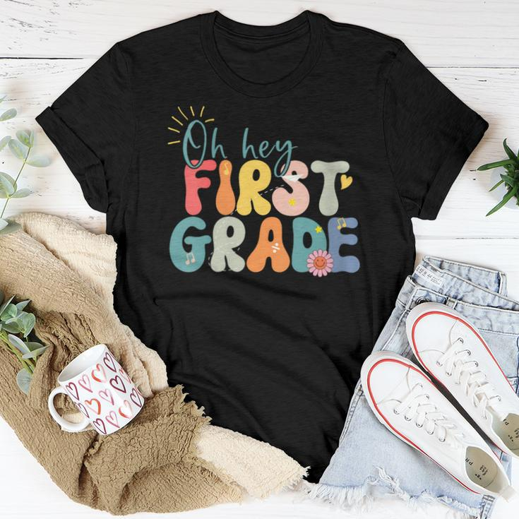 Back To School Hello First Grade Teacher Hello 1St Grade Women T-shirt Unique Gifts