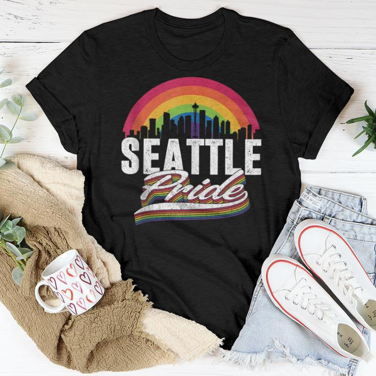 Seattle Lgbt Lesbian Gay Bisexual Rainbow Lgbtq Pride Women T-shirt Unique Gifts